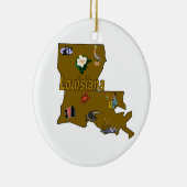 Louisiana kerstboomversiering keramisch ornament (Rechts)