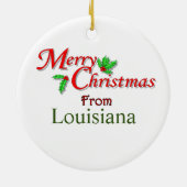 Louisiana kerstboomversiering keramisch ornament (Achterkant)