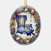 Louisiana Kerstmis Keramisch Ornament (Rechts)