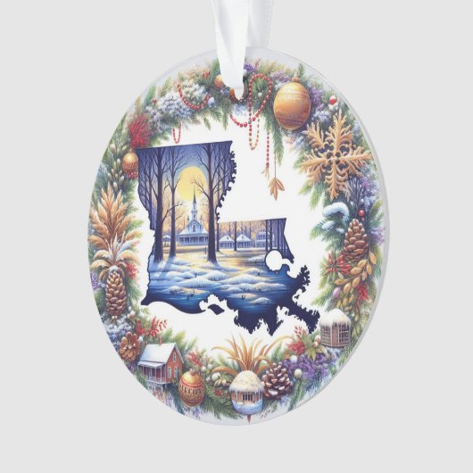 Louisiana Kerstmis Ornament (voorkant)