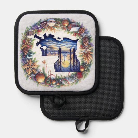 Louisiana Kerstmis Pannenlap (Voorkant / Achterkant)