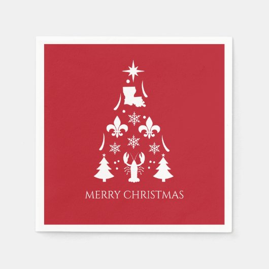 Louisiana Kerstvakantie Cajun Servet (Voorkant)