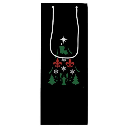 Louisiana Kerstvakantie Cajun Wijn Cadeautas (Voorkant)