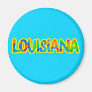 Louisiana Kleuren van Madi Gras en Spicy Food Magneet