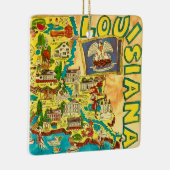 Louisiana kleurrijke kaart keramisch ornament (Rechts)