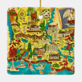 Louisiana kleurrijke kaart keramisch ornament (Achterkant)