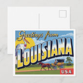 Louisiana Koets Pelikaan Briefkaart (Voorkant / Achterkant)