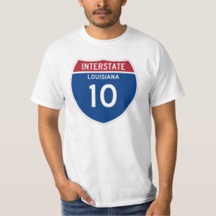 Louisiana LA I-10 Interstate Highway Shield - T-shirt
