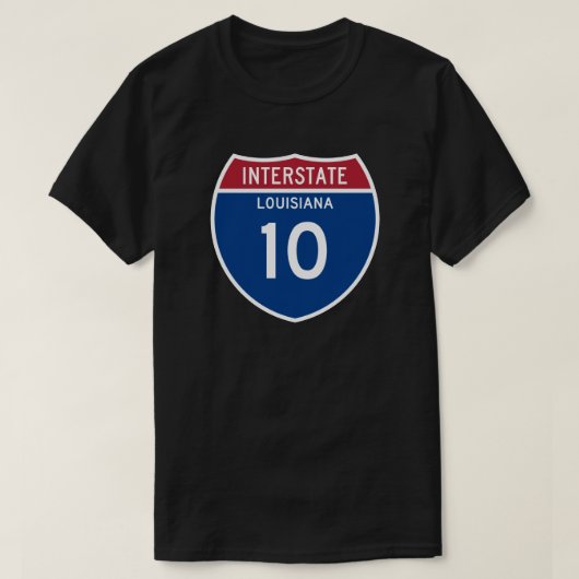 Louisiana LA I-10 Interstate Highway Shield - T-shirt (Design voorkant)