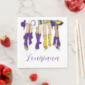 Louisiana Ladies Fashion Cowboy Boot Purple Yellow Servet (Insitu)