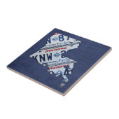 Louisiana Licentie Bord Map keramische teile Tegeltje (Zijkant)