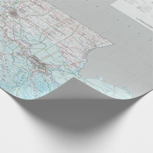 Louisiana Map (1991) Bayou State Atlas Cadeaupapier (Hoek)