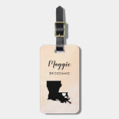 Louisiana Map Bagagelabel, Wedding Party Welcome Bagagelabel (Voorkant verticaal)