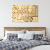  Louisiana Map Canvas (Insitu (Slaapkamer))