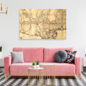  Louisiana Map Canvas Afdruk (Insitu (Woonkamer))