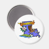 Louisiana Map Magneet (Voorkant / Achterkant)