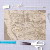 Louisiana Map van Arrowsmith Tissuepapier (Craft)