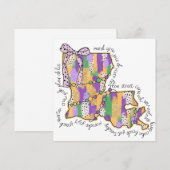 Louisiana Mardi Gras Bourbon Street Carnival Kaart (Voorkant / Achterkant)