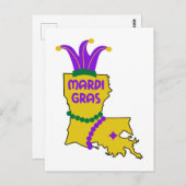 Louisiana Mardi Gras Briefkaart (Voorkant / Achterkant)