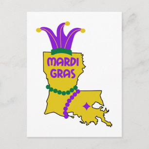 Louisiana Mardi Gras Briefkaart