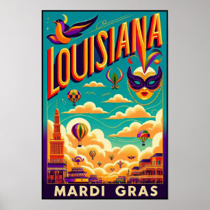  Louisiana Mardi Gras Parade Poster