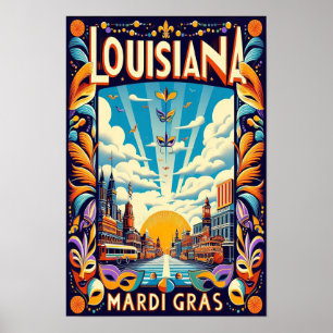  Louisiana Mardi Gras Parade Poster