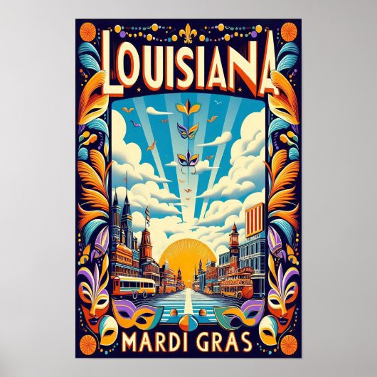  Louisiana Mardi Gras Parade Poster (Voorkant)