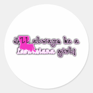 Louisiana meisje ronde sticker