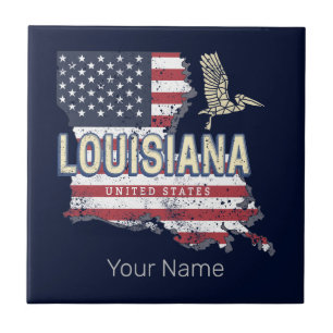 Louisiana met Pelikaan Vintage USA-ontwerp Tegeltje