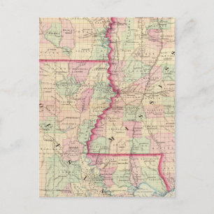 Louisiana, Mississippi Briefkaart