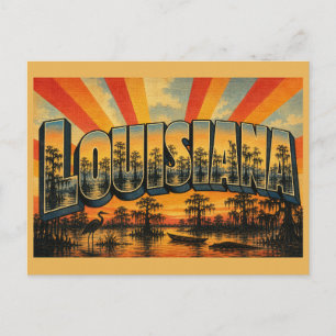 Louisiana Moerassen Bayous Spaans Mos Kunst Briefkaart