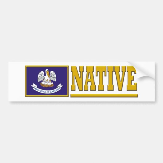 Louisiana Native Bumpersticker (Voorkant)