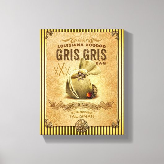 Louisiana New Orleans Gris Voodoo Bag Canvas Afdruk (Voorkant)
