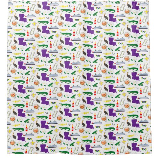 Louisiana New Orleans Mardie Gras Douchegordijn (Voorkant)