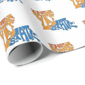 Louisiana Nickname Word Art Cadeaupapier (Rol Hoek)