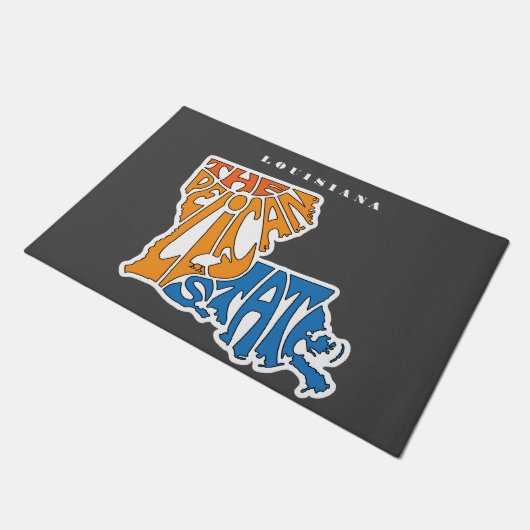 Louisiana Nickname Word Art Deurmat (Schuin)