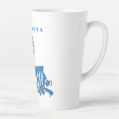 Louisiana Nickname Word Art Latte Mok (Rechts)