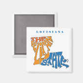 Louisiana Nickname Word Art Magneet (Voorkant / Achterkant)