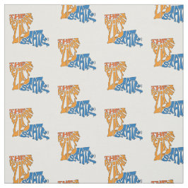 Louisiana Nickname Word Art Pattern Stof