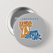 Louisiana Nickname Word Art Ronde Button 7,6 Cm (Voorkant /achterkant)