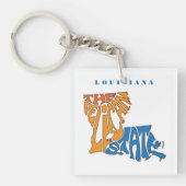 Louisiana Nickname Word Art Sleutelhanger (voorkant)