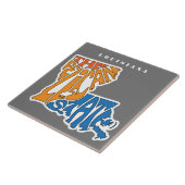 Louisiana Nickname Word Art Tegeltje (Zijkant)