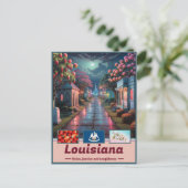 Louisiana Nightfall Surreal Briefkaart (Staand voorkant)