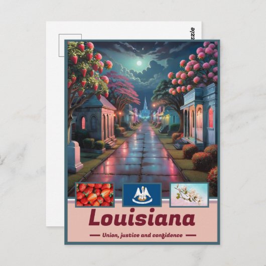 Louisiana Nightfall Surreal Briefkaart (Voorkant / Achterkant)