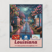 Louisiana Nightfall Surreal Briefkaart (Voorkant)