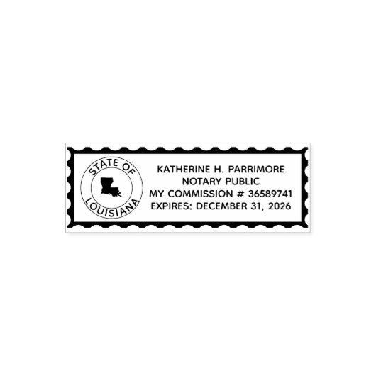 Louisiana notaris openbare zelf inkt rubberen stem  zelfinktende stempel (Design)