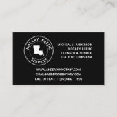 Louisiana Notary Public Services Visitekaartje (Voorkant)