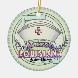 Louisiana Nurse Keramisch Ornament