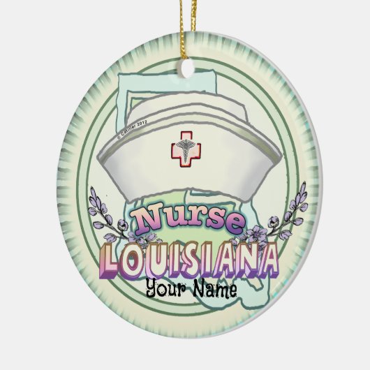 Louisiana Nurse Keramisch Ornament (Links)