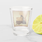 Louisiana Oil Well Pump Jack Shot Glas (Achterkant)